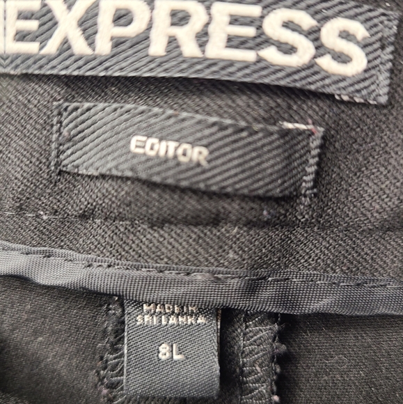 Express Black Editor Dress Pants size 8 LONG - Picture 3 of 5